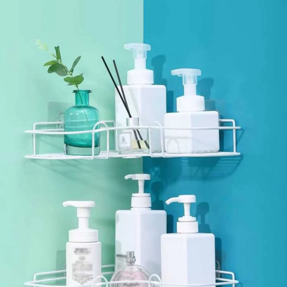 Wall mounted bathroom storage rack